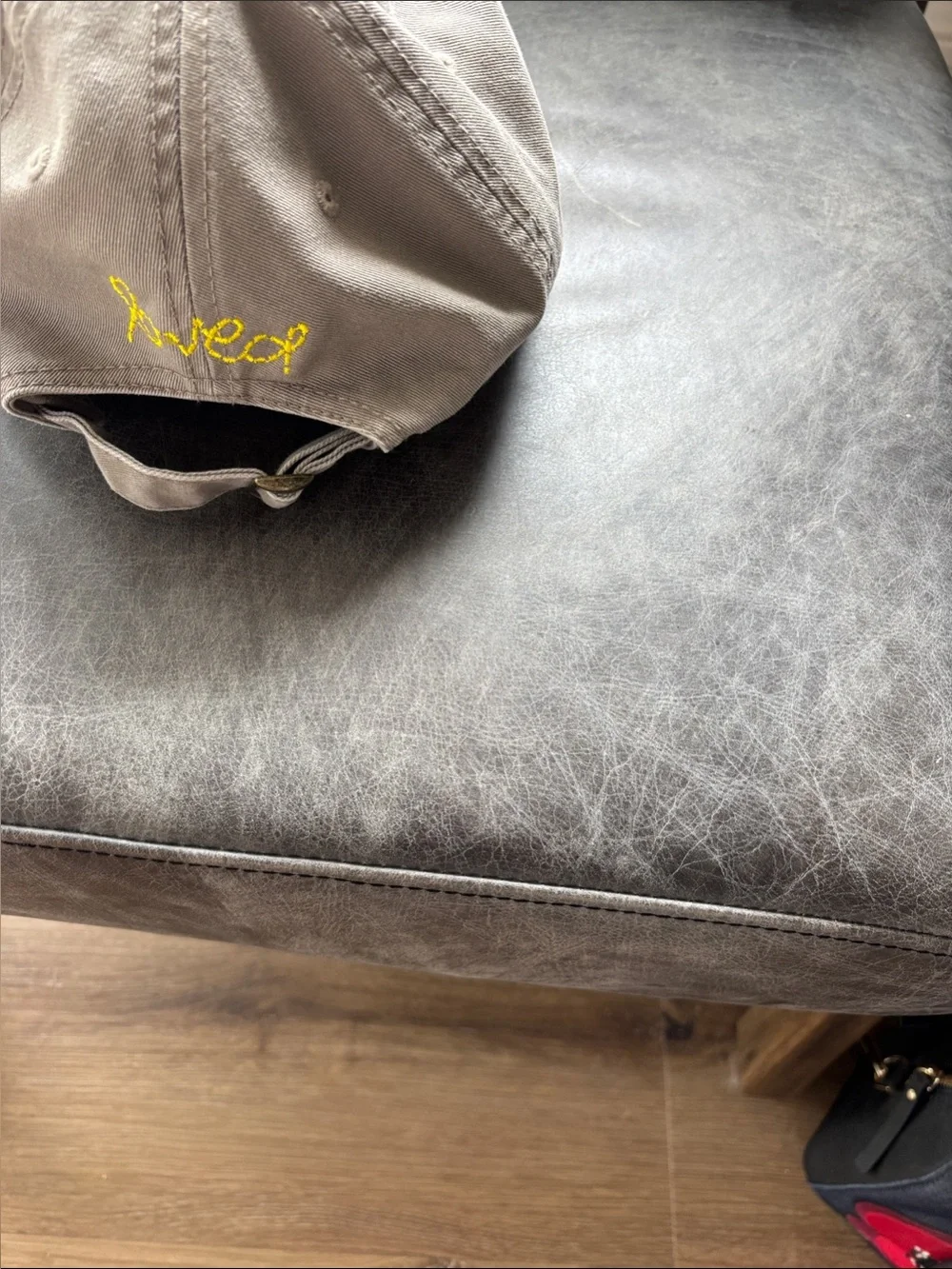 Women’s Gray Baseball Cap with Yellow Heart Patch